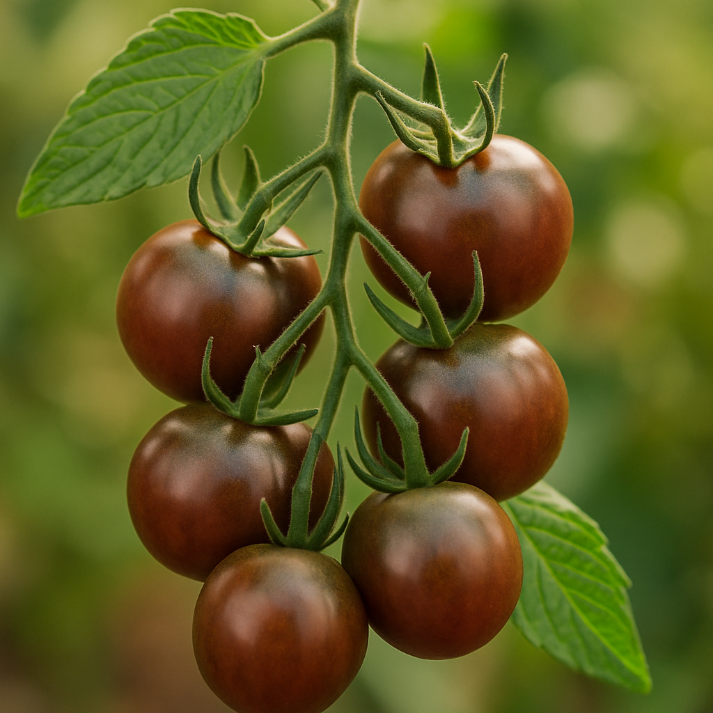 Tomate cerise 'Black Cherry' (Solanum lycopersicum var. cerasiforme 'Black Cherry') - Guide de culture, plantation et entretien