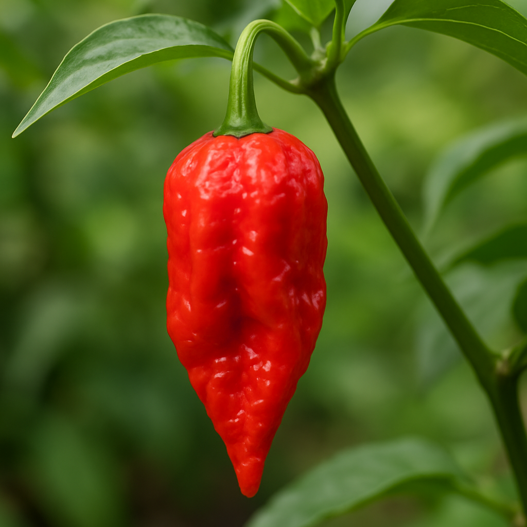 Piment 'Bhut Jolokia (Ghost Pepper)' (Capsicum chinense × Capsicum frutescens 'Bhut Jolokia') - Guide de culture, plantation et entretien