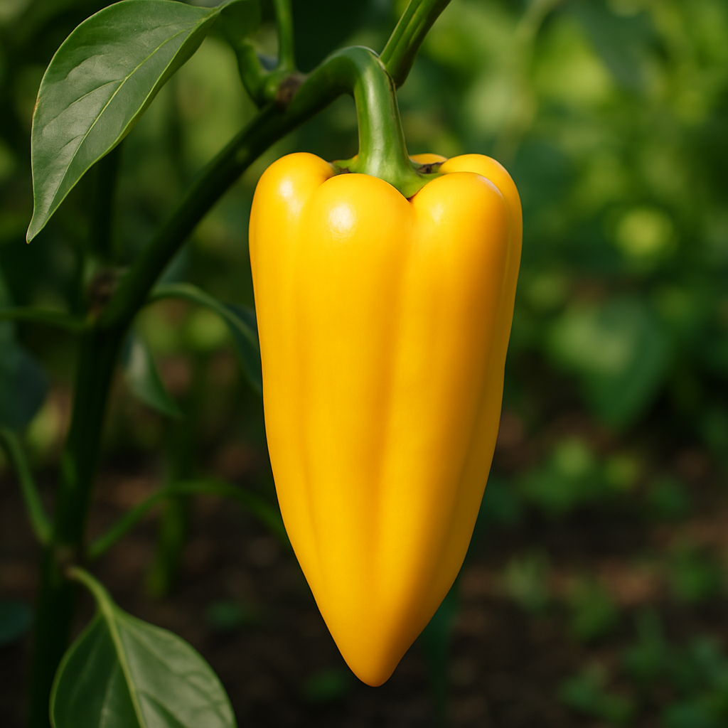 Poivron 'Marconi Yellow' (Capsicum annuum 'Marconi Yellow') - Guide de culture, plantation et entretien