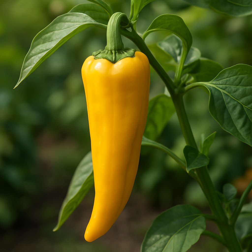 Poivron 'Corno di Toro Giallo' (Capsicum annuum 'Corno di Toro Giallo') - Guide de culture, plantation et entretien